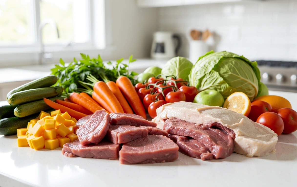 Terveellinen ravitsemus ja tuoreet raaka-aineet